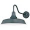 Vaxcel Dorado 1 Light Dusk to Dawn Green White Farmhouse Barn Dome Outdoor Wall Lantern T0484 - alternate 1